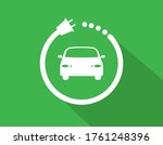 electric car logo concept.can... | Shutterstock .eps vector #1761248396