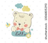 cute little bear.cartoon hand... | Shutterstock .eps vector #1006805293