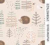 Forest Seamless Pattern With...