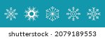 snowflake line icons editable... | Shutterstock .eps vector #2079189553