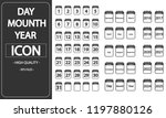 calendar  day month year icon... | Shutterstock .eps vector #1197880126