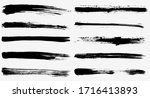 long ink strokes with different ... | Shutterstock .eps vector #1716413893