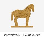 trojan horse illustration.... | Shutterstock .eps vector #1760590706