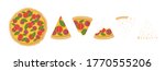 step by process eating pizza... | Shutterstock .eps vector #1770555206