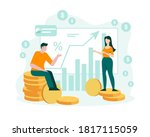 people watch stock exchange... | Shutterstock .eps vector #1817115059