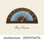 vintage retro elevator floors... | Shutterstock .eps vector #2095976476