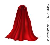red long cloak template.... | Shutterstock .eps vector #2163423369