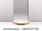 the white podium show cosmetic... | Shutterstock . vector #1849327720