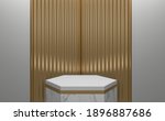 white abstract on podium... | Shutterstock . vector #1896887686