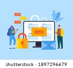 service login password safety... | Shutterstock .eps vector #1897296679