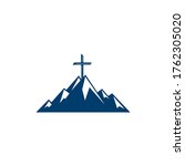 Baptist Cross In Mountain Logo...
