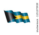 bahamas flag  vector... | Shutterstock .eps vector #1151375939