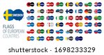 set of flags of europe. vector... | Shutterstock .eps vector #1698233329