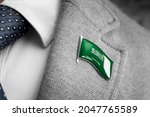 metal badge with the flag of... | Shutterstock . vector #2047765589