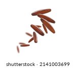 raw brown rice levitates on a... | Shutterstock . vector #2141003699