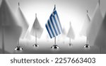 The national flag of the greece ...