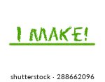 i make green script on a white... | Shutterstock . vector #288662096