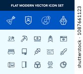 modern  simple vector icon set... | Shutterstock .eps vector #1087661123