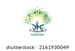 vector illustration of yoga day ... | Shutterstock .eps vector #2161930049