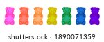 Colorful gummy bears for kids. Vector cartoon illustration