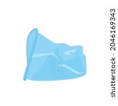 crushed  crumpled blue empty... | Shutterstock .eps vector #2046169343