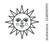 sun face symbol.vector... | Shutterstock .eps vector #2168540593