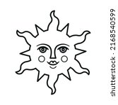 sun face symbol.vector... | Shutterstock .eps vector #2168540599