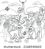 big coloring book with zoo... | Shutterstock .eps vector #2168540603