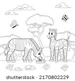 big coloring book with zoo... | Shutterstock .eps vector #2170802229