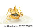 omega 3 oil drop on milk