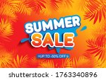 summer sale vector background... | Shutterstock .eps vector #1763340896