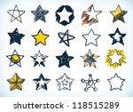 collection of sixteen handdrawn ... | Shutterstock .eps vector #118515289