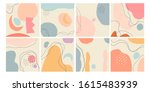 set of eight abstract... | Shutterstock .eps vector #1615483939