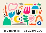 big set of hand drawn various... | Shutterstock .eps vector #1632596290