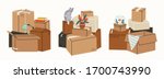 moving concept. set of three... | Shutterstock .eps vector #1700743990