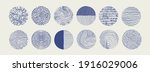 big set of round abstract blue... | Shutterstock .eps vector #1916029006