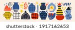 ceramic vases and random... | Shutterstock .eps vector #1917162653