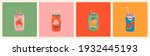 set of tasty sodas. soft drinks ... | Shutterstock .eps vector #1932445193
