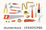 various working tools.... | Shutterstock .eps vector #1934052980