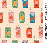 various tasty sodas. soft... | Shutterstock .eps vector #1949329540