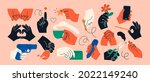 big set of colorful hands... | Shutterstock .eps vector #2022149240