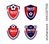 football club logo set vector... | Shutterstock .eps vector #1041337930