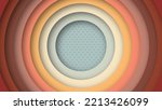 Abstract 1970s 1960s and 1950s background design in the form of circles with perforations in retro style. Vector illustration. Copy space for text.