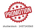 promotion rubber stamp.... | Shutterstock .eps vector #1437143363