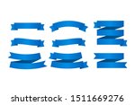 blue ribbons banners. set of... | Shutterstock .eps vector #1511669276