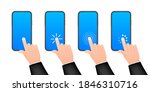 click smartphone. empty screen  ... | Shutterstock .eps vector #1846310716