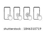 click smartphone. empty screen  ... | Shutterstock .eps vector #1846310719