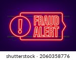 fraud alert. neon icon.... | Shutterstock .eps vector #2060358776