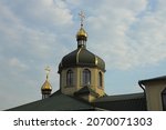 Church With Two Yellow Domes...