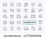 marketing thin line icons.... | Shutterstock .eps vector #1275005836
